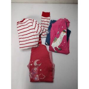 Carters Girls Pajama Set Bundle 3-Pack Size 7 Llama Butterfly Love My Family Red